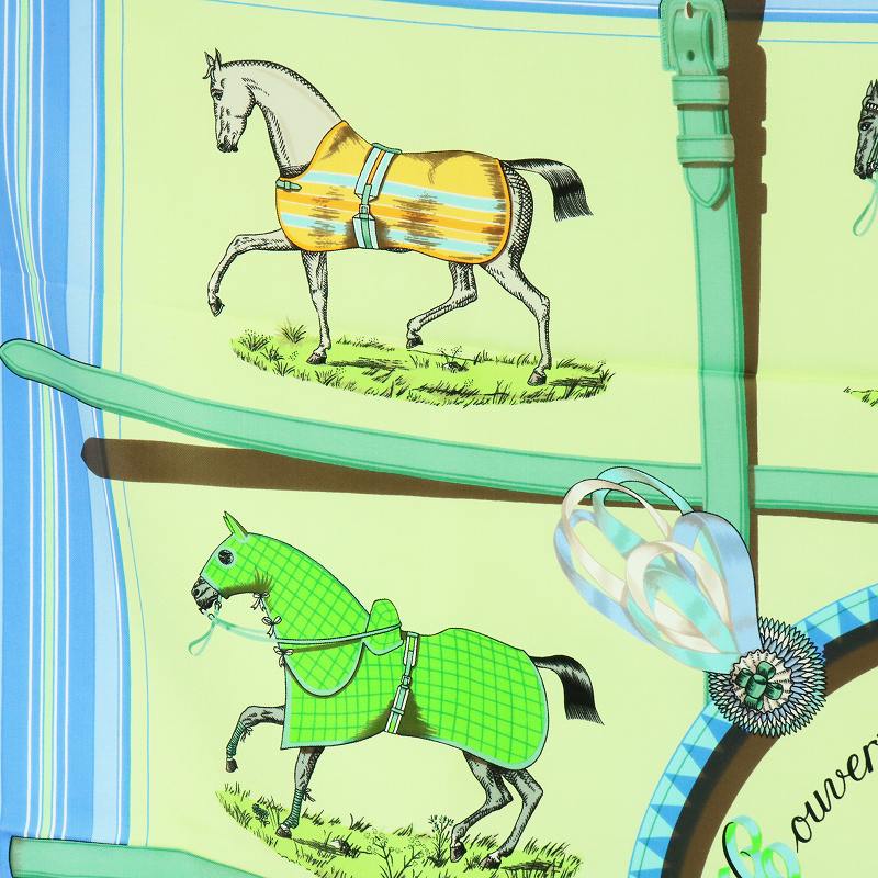 エルメス HERMES カレ90 Couvertures et Tenues de Jour 競走馬