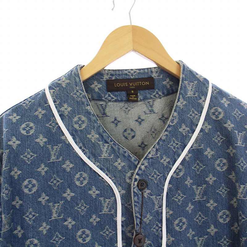 シュプリーム LV Jacquard モノグラムデニムベースボール半袖シャツ シュプリーム LV Jacquard モノグラムデニムベースボール半袖