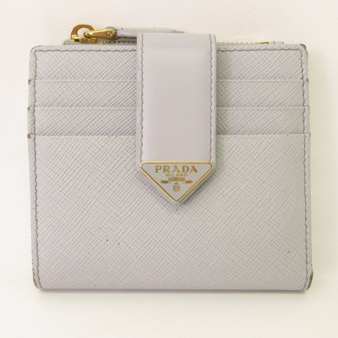 プラダ PRADA 1ML047 サフィアーノレザー 二つ折り財ZA布