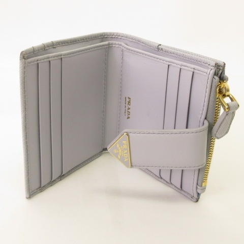 プラダ PRADA 1ML047 サフィアーノレザー 二つ折り財ZA布