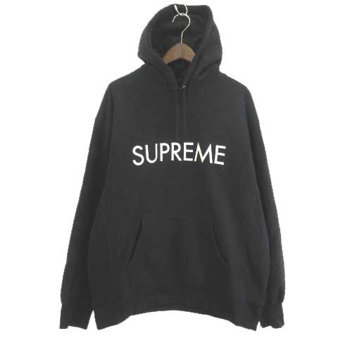 Supreme フード付きスウェット L ブラック