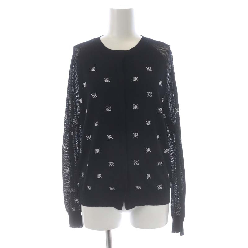 フェンディ FENDI FF Karligraphy メッシュ切替え カーディガン  