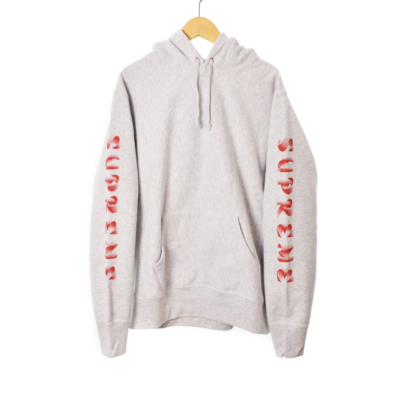 シュプリーム 18AW Gradient Sleeve Hooded Sweatshirt アームロゴ 