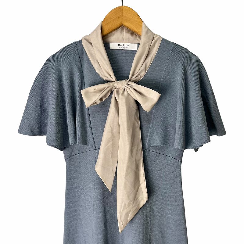 ハーリップトゥ Her lip to Butterfly Sleeve Knit Dress バタフライ 