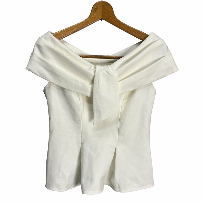 Her lip to】新品！Lily Shawl Peplum Top 白