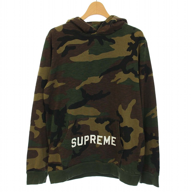 シュプリーム SUPREME 14SS Athletic Hooded L/S Tee ウッドランドカモ  