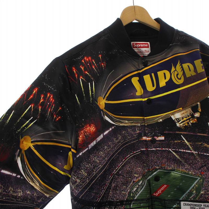 シュプリーム SUPREME Mitchell Ness StadiumSatinjacket スタジアム 