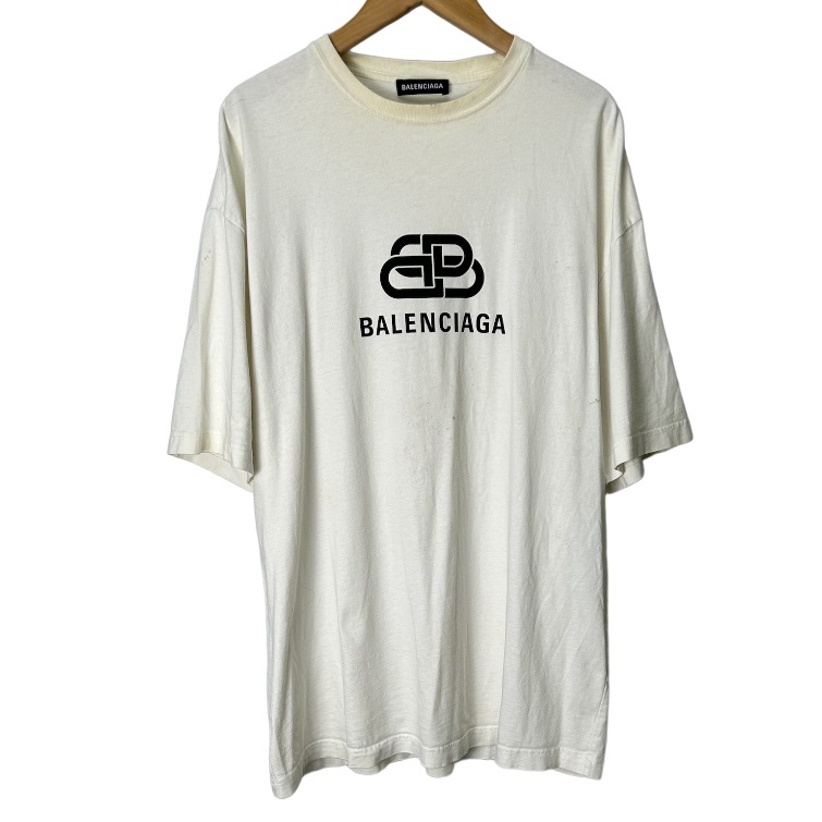 バレンシアガ BALENCIAGA ロゴ Tシャツ ホワイト 白 XS □AL メンズ 