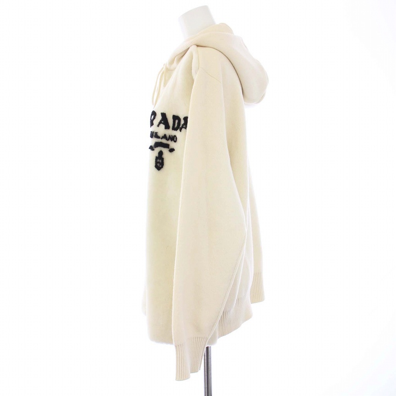 プラダ PRADA オーバーサイズ カシミヤ×シアリング スウェットシャツ 