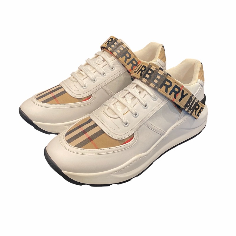 美品⭐️BURBERRY スニーカー ノバチェック ベルクロ ロゴ 白 27cm BURBERRY - Burberry バーバリー クラッシックチェック
