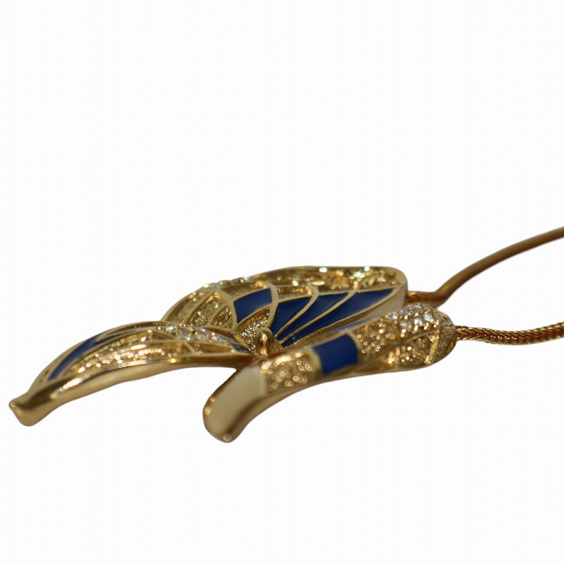 バレンシアガ BALENCIAGA ネックレス ペンダント チェーン 花