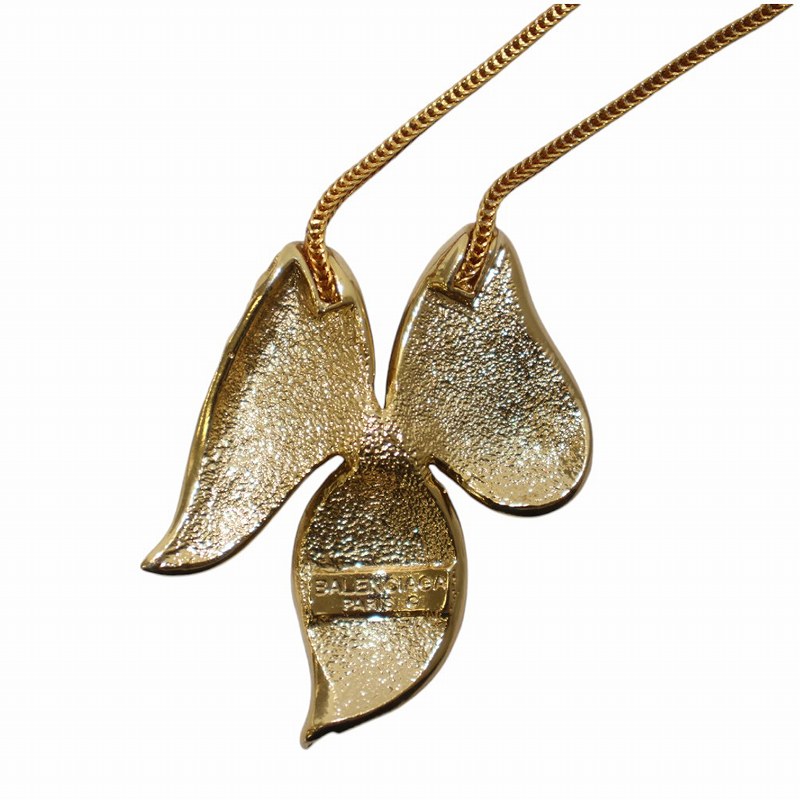 バレンシアガ BALENCIAGA ネックレス ペンダント チェーン 花