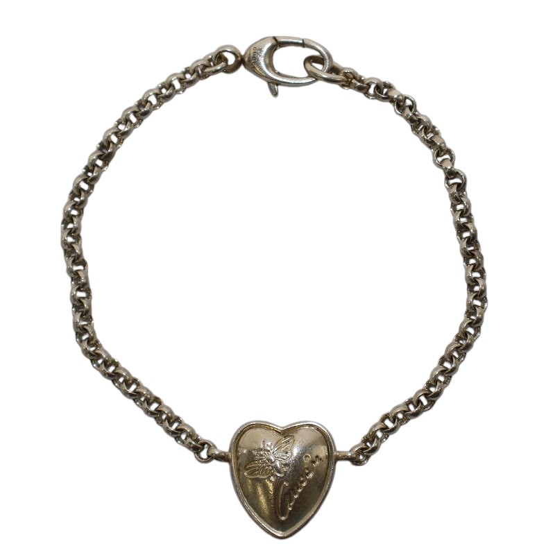 グッチ GUCCI ヴィンテージ ブレスレット ハート bee 蜂 グッチ GUCCI ヴィンテージ ブレスレット ハート bee 蜂 シルバー925