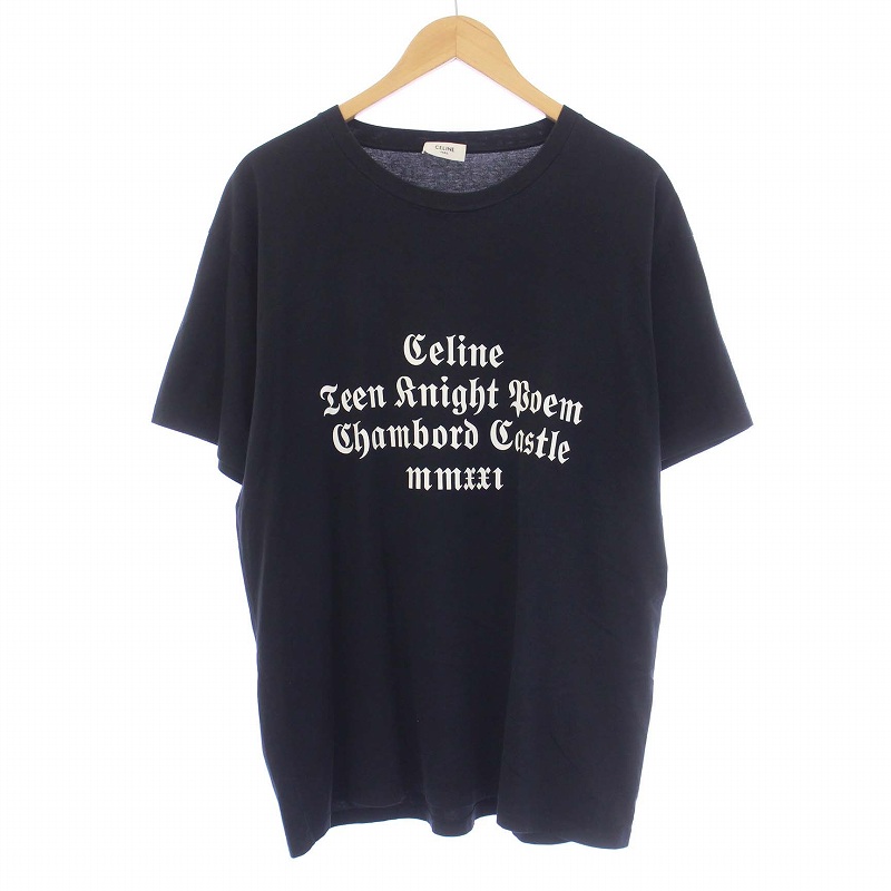 CELINE トルバドール ルーズTシャツ 限定版 黒白 (CELINE/T