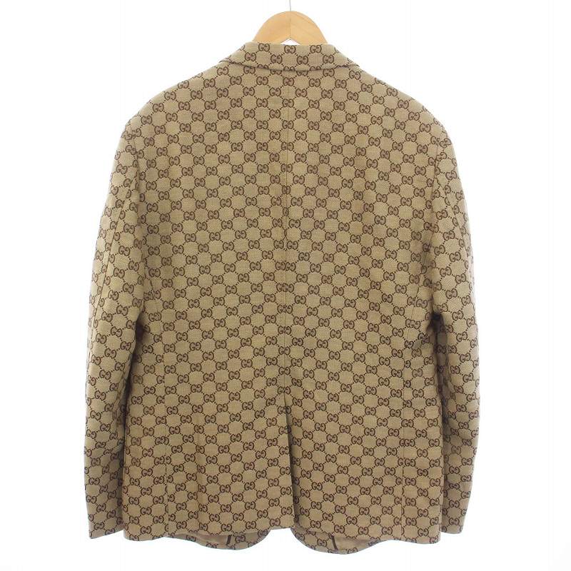 グッチ GUCCI GGリネン ブレンド キャンバス フォーマルジャケット 