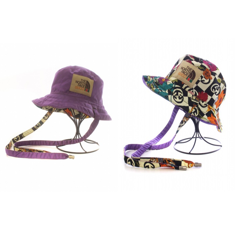 GUCCHI ノースフェイス ハット GUCCI ハット キャスケット 帽子 GG 総