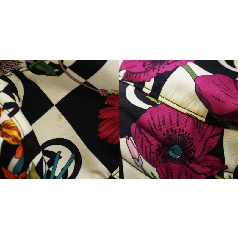 【中古】GUCCI THE NORTH FACE 22SS Bucket Hat Multi GG バケットハット 花柄 帽子 リバーシブル 紫 マルチカラー グッチ GUCCI × ノースフェイス THE NORTH FACE 22SS Bucket Hat Multi