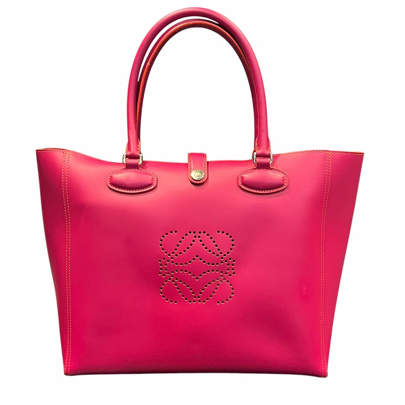 ロエベ LOEWE レオ トートバッグ ハンドバッグ レザー アナグラム ロゴ 