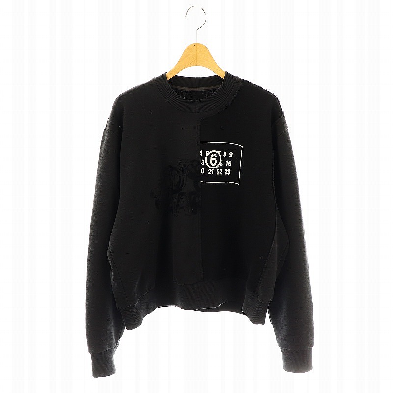 メゾンマルジェラ Maison Margiela エムエムシックス MM6 S52GU0231 24AW  Party Bear Numeric プルオーバー カットソー M 黒 /MI ■OS レ メゾンマルジェラ Maison Margiela エムエムシックス MM6