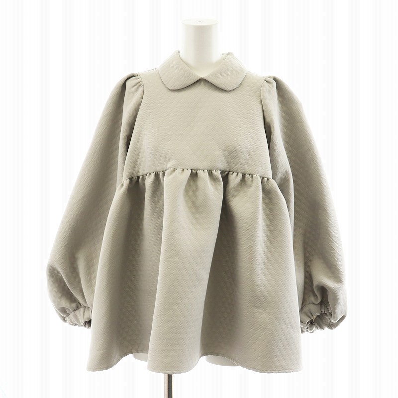 ヨリ yori 24SS キルトライクボリューム シャツ ブラウス 長袖 F