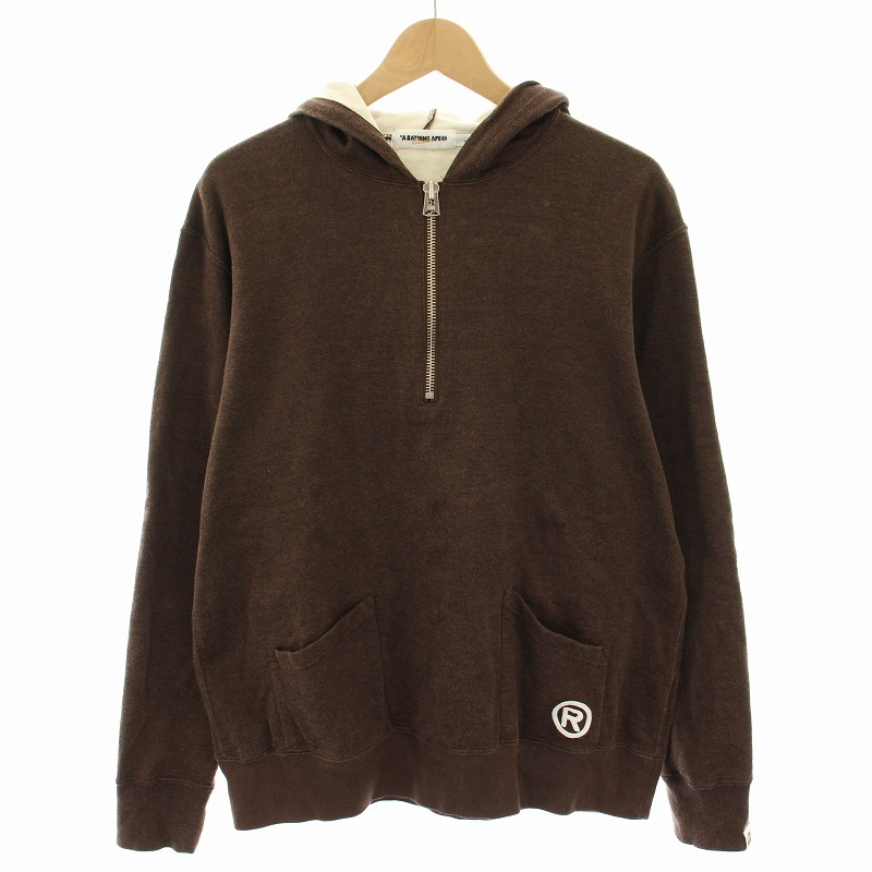 アベイシングエイプ A BATHING APE プルオーバーパーカー ハーフジップ 