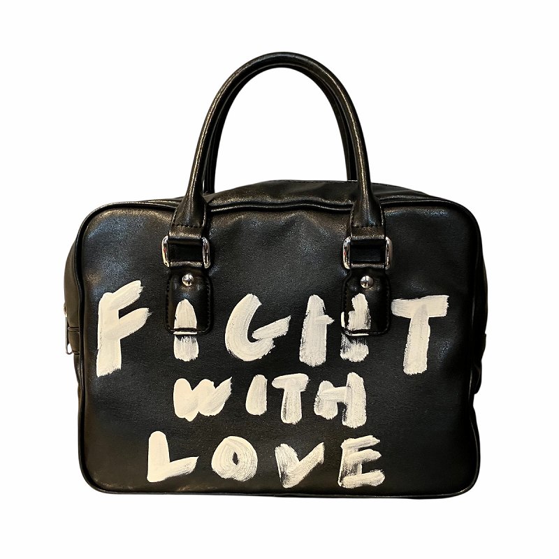 コムデギャルソン COMME des GARCONS GIRL メッセージ ペイント レザー 