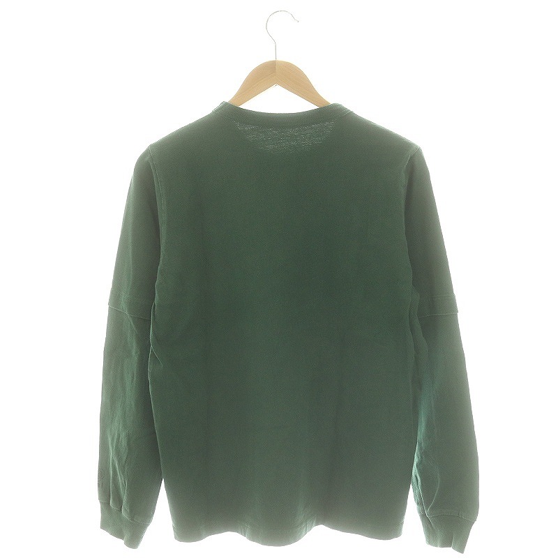 【中古】サカイ 23SS クルーネックカットソー Tシャツ ロンT 長袖 ロゴ 2 緑 グリーン 黄色 イエロー サカイ sacai 23SS クルーネックカットソー Tシャツ ロンT 長袖 ロゴ 2