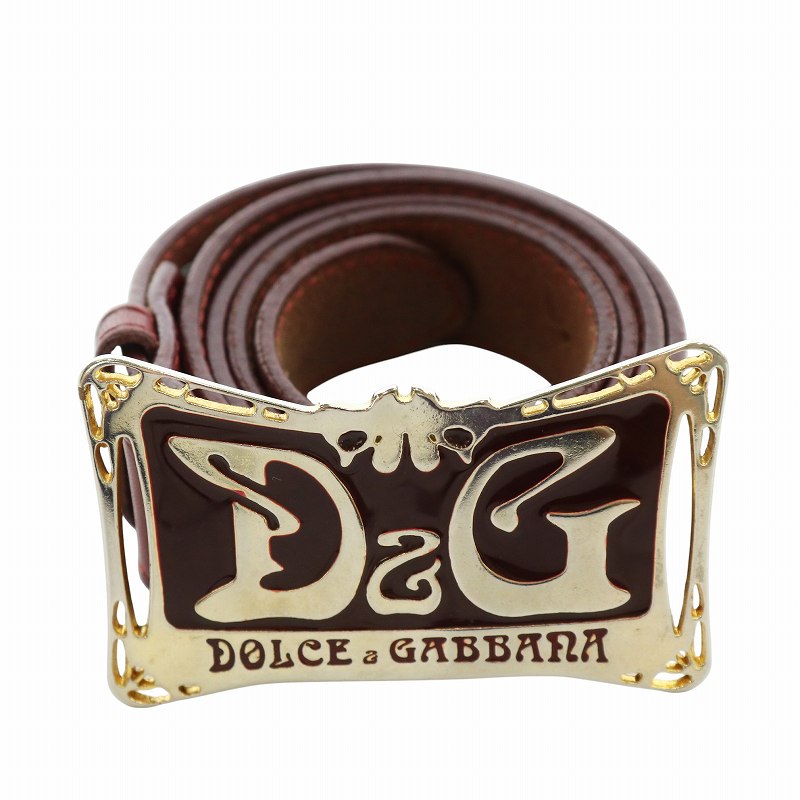 美品⭐️dolche&gabbana レザー スカート ゴールド金具 ベルト付き 美品⭐️dolche&gabbana レザー スカート ゴールド金具 ベルト付き