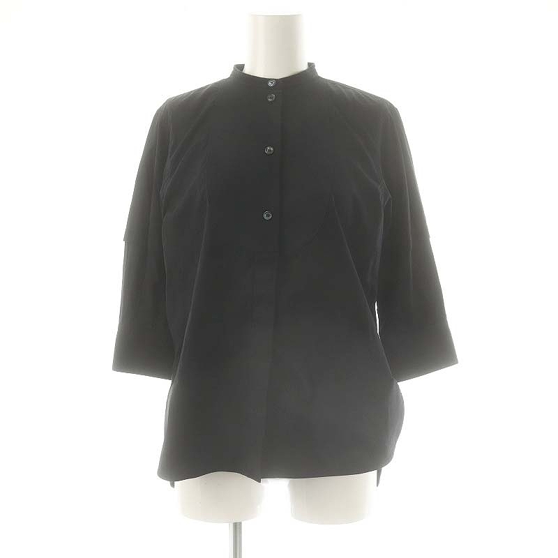 【中古】セリーヌ CELINE フィービー期 2 0AZ4/6262 バンドカラーハーフスリーブシャツ 36 紺 /MI ■OS セリーヌ CELINE フィービー期 2 0AZ4/6262 バンドカラーハーフ