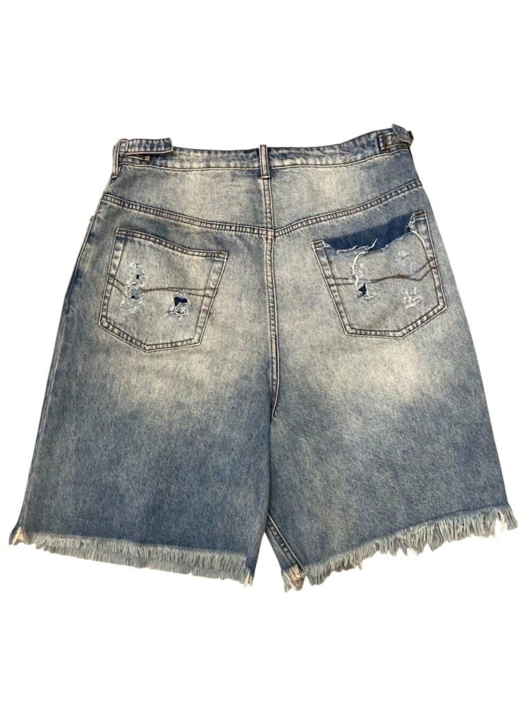 PEACEMINUSONE PMO デニムショートパンツ ブルー L PEACEMINUSONE PMO デニムショートパンツ ブルー L