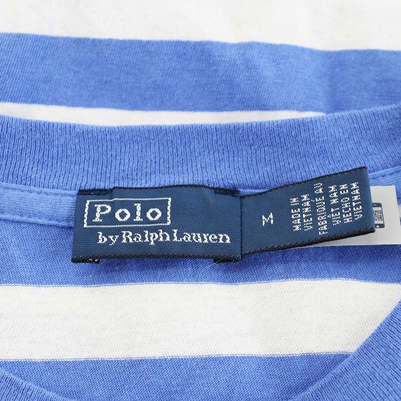 ポロラルフローレン　ポロベア　ポロシャツ　ボーダー　ブルー　ホワイト POLO RALPH LAUREN ポロ ラルフローレン Tシャツ 半袖 ポロベア