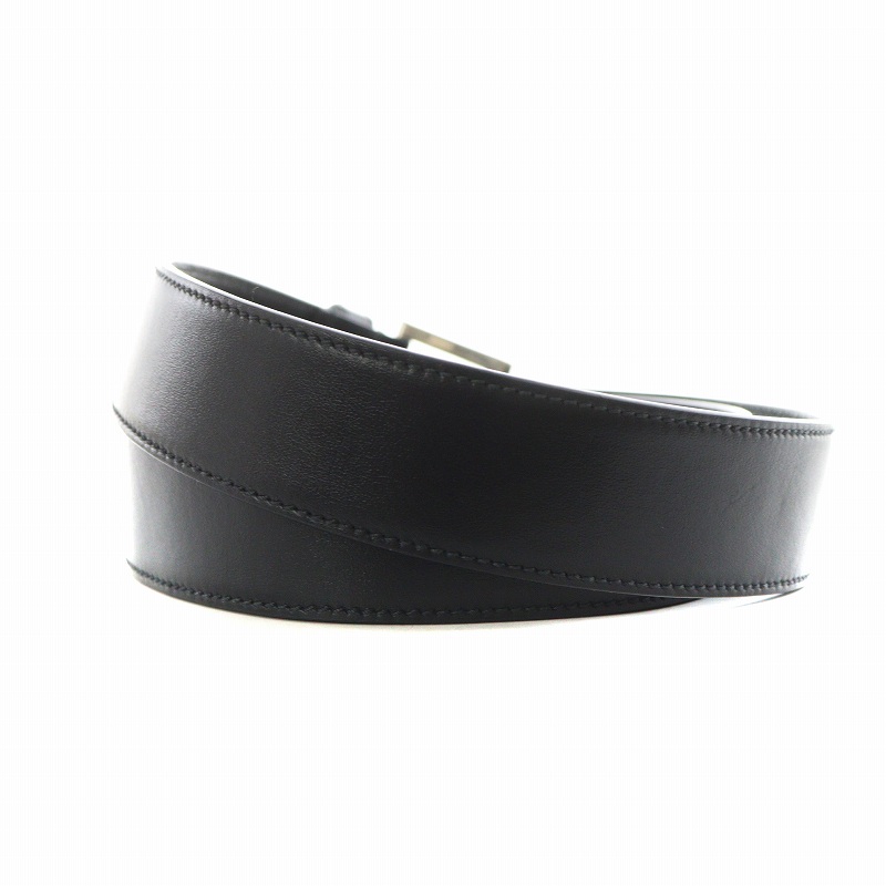プラダ PRADA レザーベルト ハトメ 34/85 黒 ブラック 1CC537 /AN6 