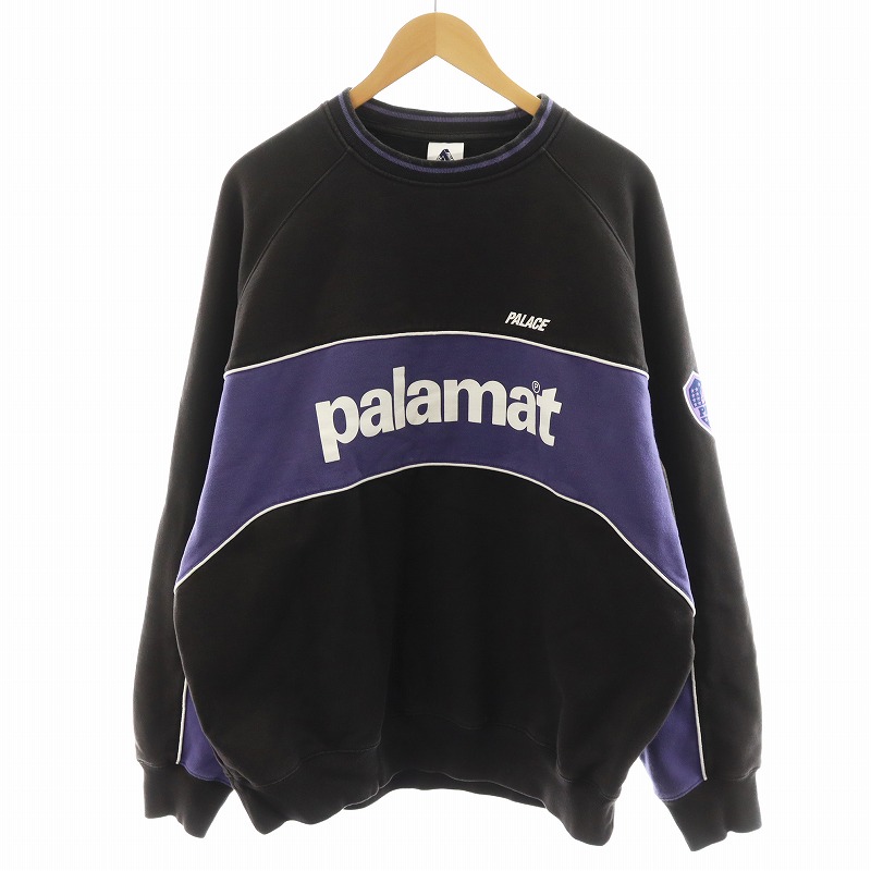 パレス Palace PALAMAT CREW スウェット トレーナー ロゴ XXL 黒 