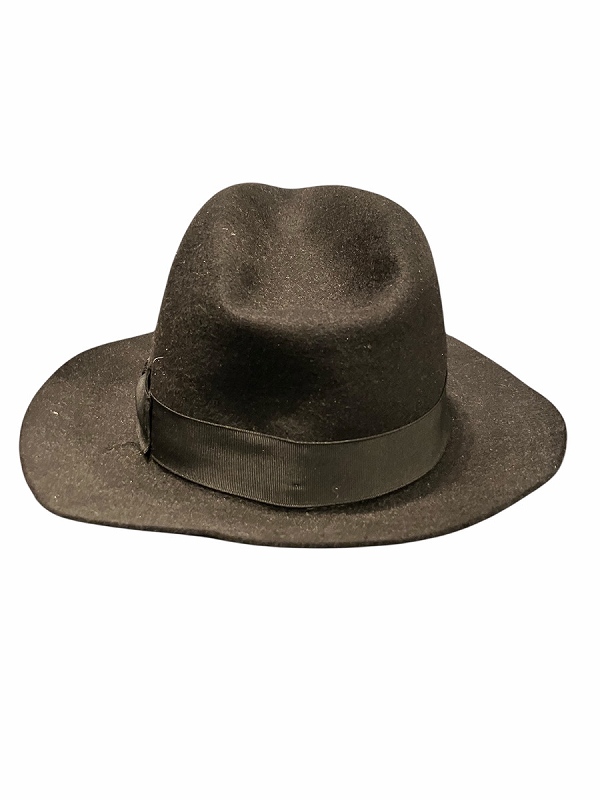 ボルサリーノ Borsalino 帽子 フェルトハット 中折れ帽 60 黒 ブラック