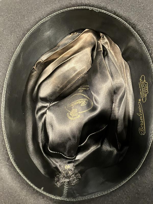 ボルサリーノ Borsalino 帽子 フェルトハット 中折れ帽 60 黒 ブラック