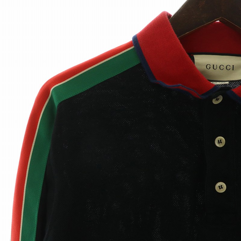 GUCCI グッチ ポロシャツ ブラック シェリーライン GUCCI グッチ ポロシャツ ブラック シェリーライン