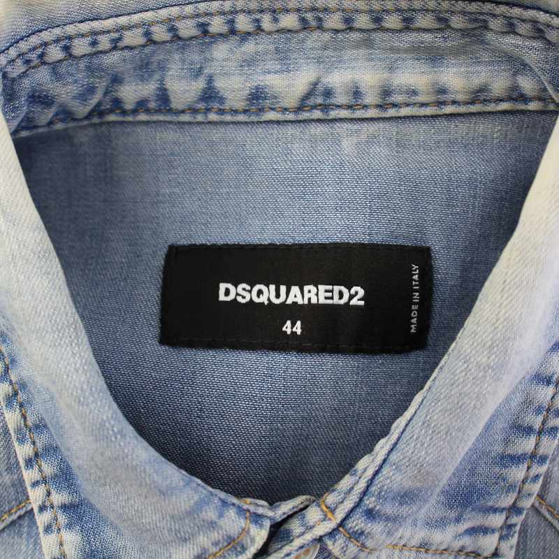 ☆ディースクエアード ICON プリント デニムシャツ/メンズ/44☆新品