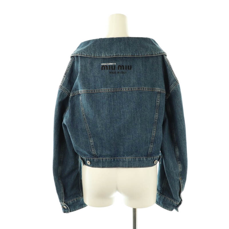 miu miu クロップドデニムジャケット 一時お値下げミュウミュウ