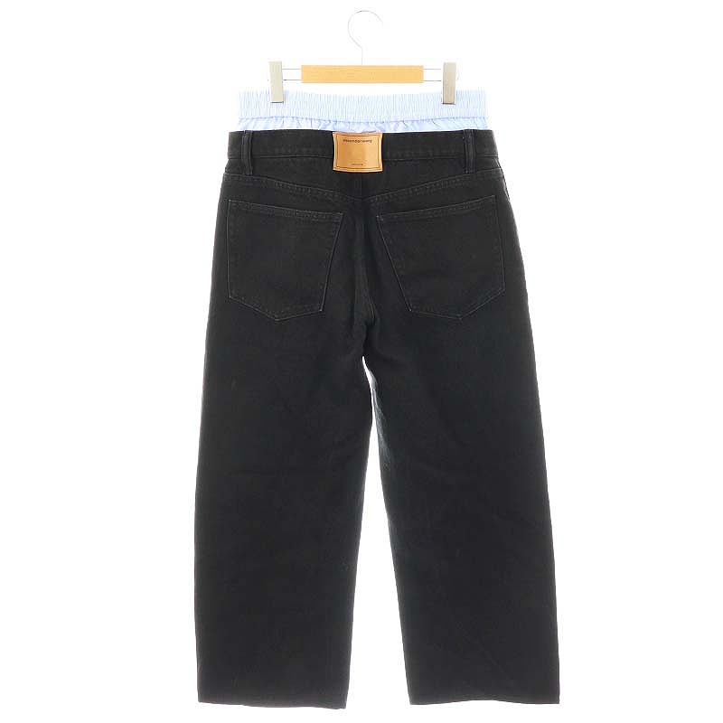 アレキサンダーワン デニムパンツ Mサイズ ロゴ入り ALEXANDER WANG(アレキサンダーワン) デニムパンツ ブラック