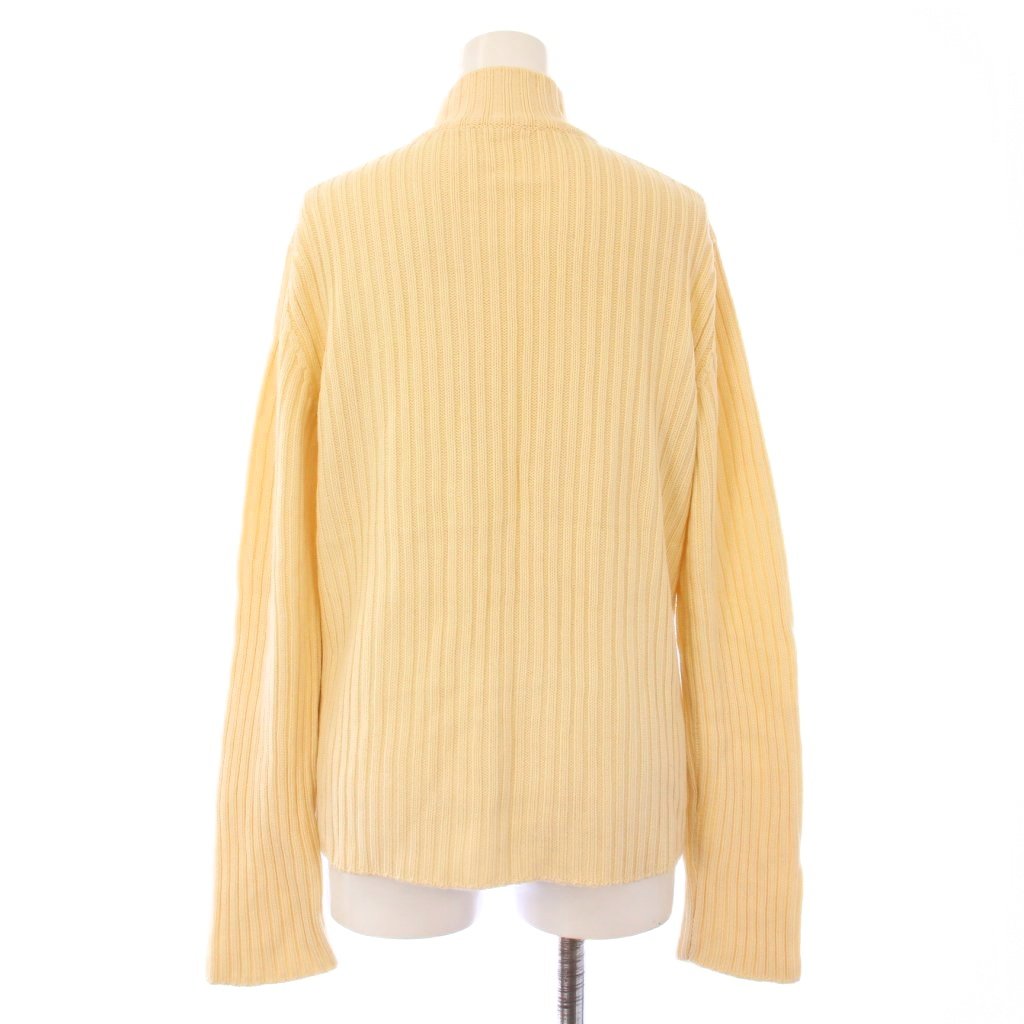 プラダ PRADA ジップ ドライバーズニット リブ 44 アイボリー /TK 限定