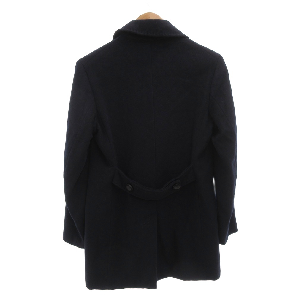 マックスマーラ MAX MARA 白タグ ピーコート Pコート ハーフ丈 32 紺