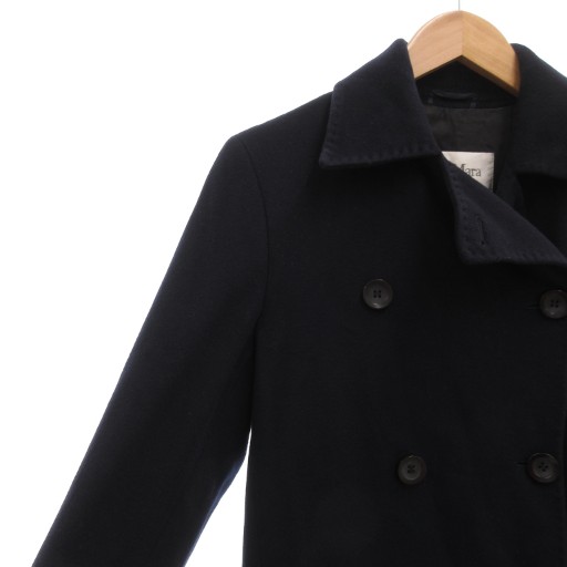 白タグ　マックスマーラ　ピーコート マックスマーラ MAX MARA 白タグ ピーコート Pコート ハーフ丈 32 紺