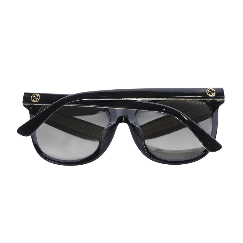グッチ GUCCI キャットアイ サングラス グラデーション 56□17-145 黒  