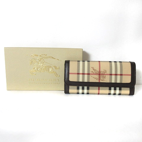 バーバリー BURBERRY 長財布 ウォレット フラップ ノバチェック