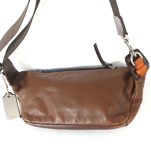 コーチ　ボディバッグ　ウエストバッグ　トンプソンレザー　マルチカラー　70899 コーチ COACH トンプソン ボディバック レザー ウエストバッグ