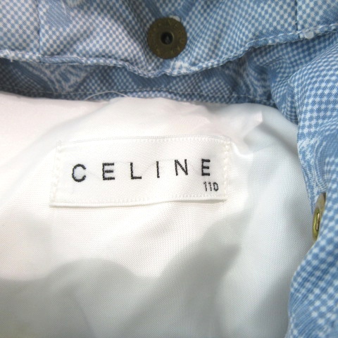 セリーヌ CELINE ダウンジャケット フード付き マカダム柄 ファー