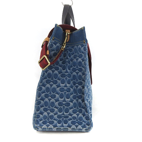 コーチ COACH フィールド トート 40 シグネチャー デニム ショルダー 