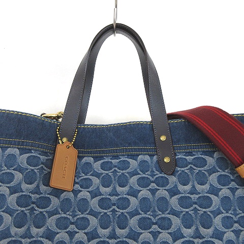 コーチ COACH フィールド トート 40 シグネチャー デニム ショルダー 