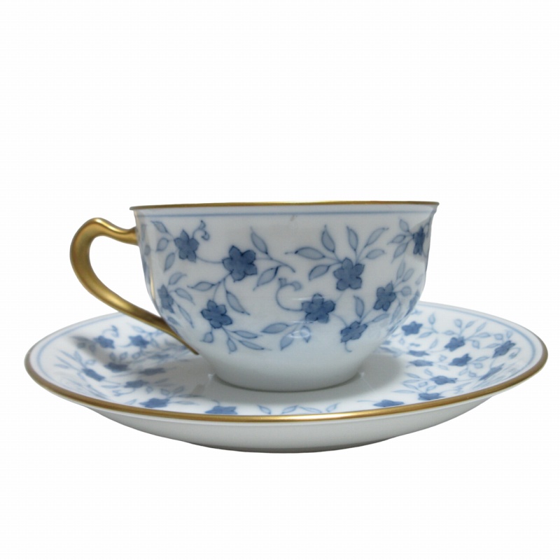 未使用 NARUMI ティーカップセット ミラノ 青い花柄 卑しい 6客セット 