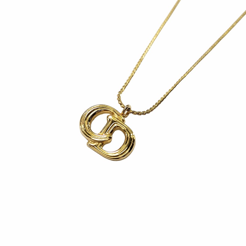 クリスチャンディオール Christian Dior CDロゴ モチーフ ネックレス 